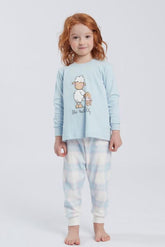 PIGIAMA BAMBINA  CELESTE